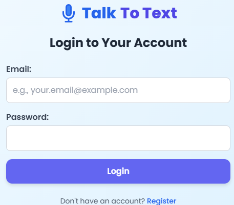 Login Screen Placeholder